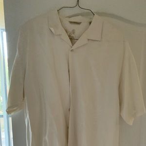 Men’s button down 100%silk shirt